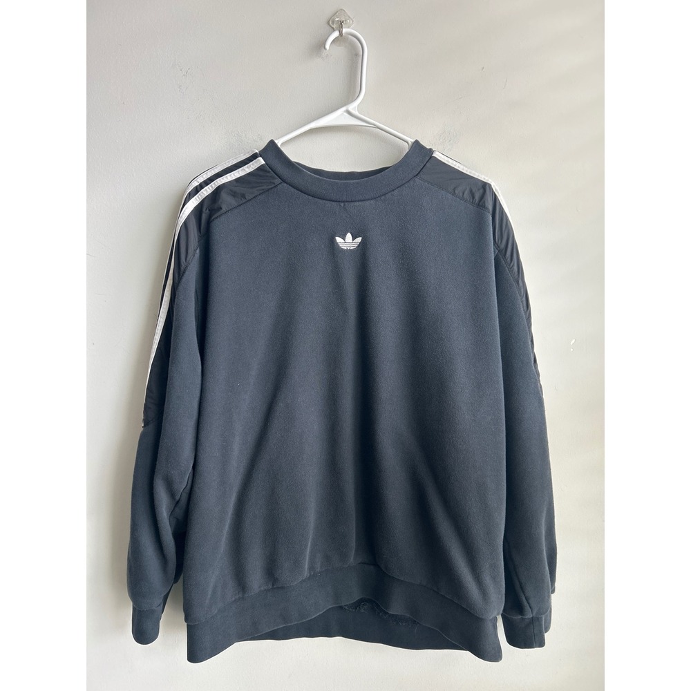Adidas Black Crewneck Pullover Sweatshirt Mens Large